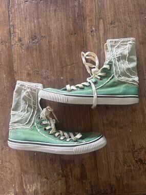 True Religion Green High Tops Size USA 11